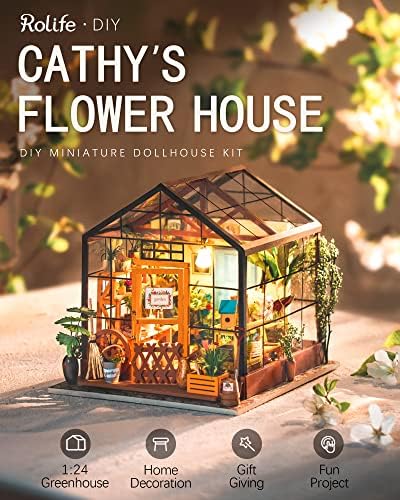 Rolife Cathy's Greenhouse Miniature Kit with LED Lights - Image 2