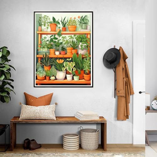 SKRYUIE Paint by Numbers Kits for Adults Botany, Acrylic Flower Oil Paint by Numbers for Adults Beginner Canvas with Brushes Paintwork Art Crafts for Home Decor 16x20 inch n16 - Image 4