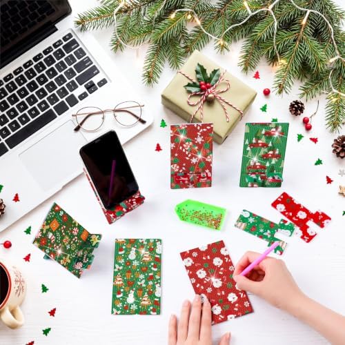 Saillong 6 Pcs Christmas Diamond Painting Phone Stand Full Drill Holder - Image 3