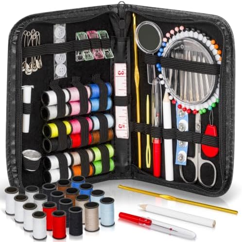 142-Piece Travel Sewing Kit for Adults & Kids, Small Needle & Thread Kit by ARTIKA