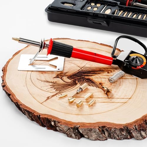 Wood Burning Kit 22PCS, Adjustable Temperature Pen with 18 Tips&Accessories All in a Storage Case - Complete Gift for Mastering The Art of Pyrography - Image 6