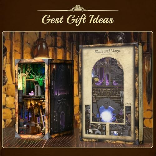 MiniCity Book Nook Kit, DIY Miniature Dollhouse Booknook Kit with Led Light and Dust Cover (Blade and Magic) - Image 6