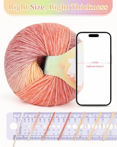Coopay Yarn for Crocheting & Knitting, Gradient Cake Yarns (Sunset) - Image 2