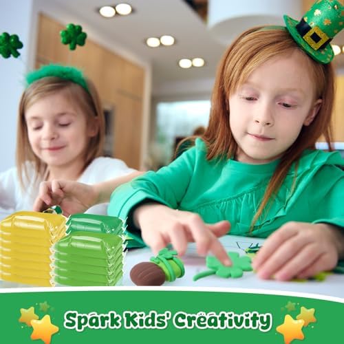 VioraWhite 72 Pcs 38oz Air Dry Clay Bulk Modeling Clay,Green and Yellow - Image 5