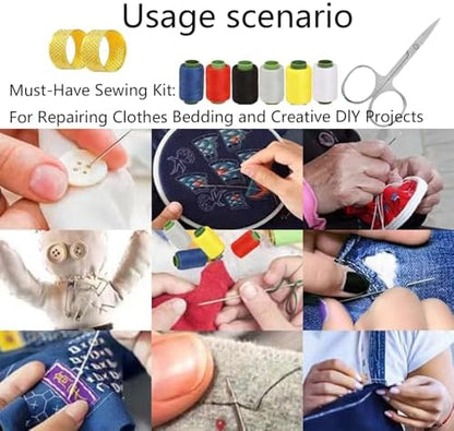 39Pcs Sewing kit for Adults：Stainless Steel Big Eye Needles - Image 3