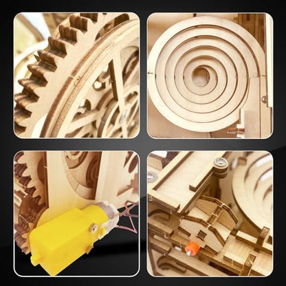3D Puzzle Wooden Marble Run for Adults DIY Model Kit Assembly Wood Crafts - Image 3