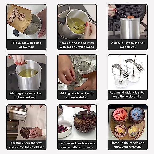 Liliadon Soy Candle Making Kit - Unique Gift Idea! All-Inclusive 17-Piece DIY Set - Image 3