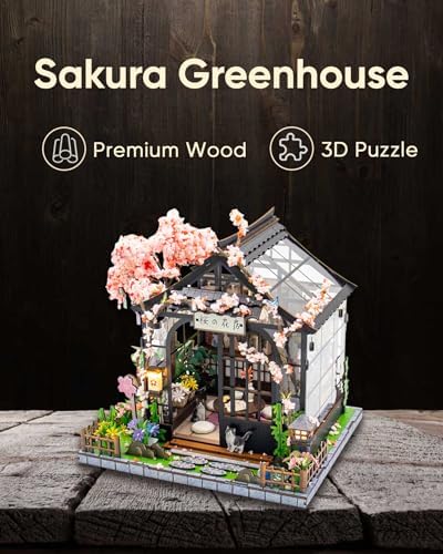 DIY Miniature House Kit Dollhouse Kit for Adults Japanese Greenhouse - Image 7