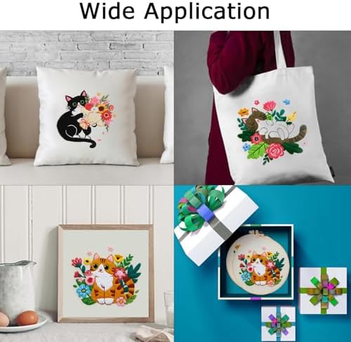 Nuberlic 3 Pack Cat Embroidery Kit for Beginners Adults - Image 6