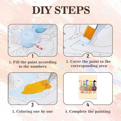 Duck Paint by Numbers Kit for Adults Beginner & Kids with Frame 8x12inch - Image 7