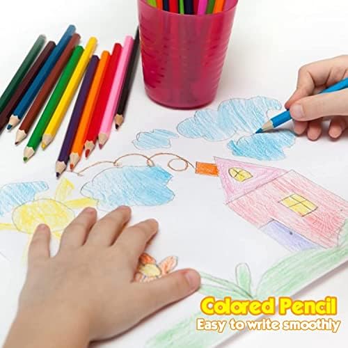 Art Supplies Kit for Kids Ages 5-12, 208-Pack Gifts Art Case Coloring Set, Drawing Kits with Trifold Easel, Arts Set for Girls Boys, Crayons, Markers, Coloring Book, Scissors, Sticker, Origami Paper - Image 5