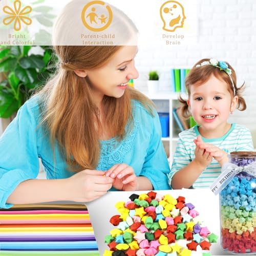 1512 Sheets Origami Paper, 27 Colors Double Sided Paper Star Strips - Image 4