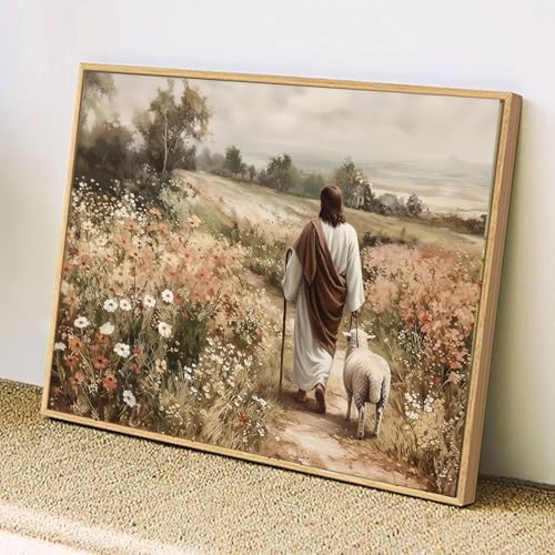 Jesus Paint by Numbers Kit for Adults Framed Canvas, Frameworkless - Image 2