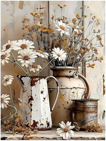 Daisy Paint by Numbers Kit for Adults, 16x20 inch by MANDUN