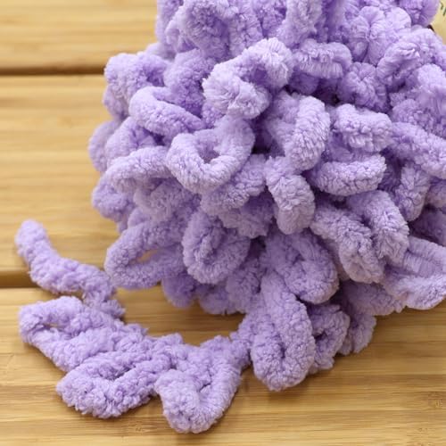 JubileeYarn Fun Finger Loops Yarn - Purple - 1 Skein - Image 3