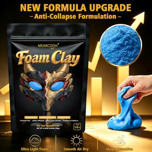 MEARCOOH Modeling air Dry Foam Clay Blue Cosplay Magic Clay 300g (10.58oz) - Image 3