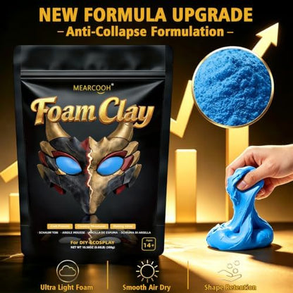 MEARCOOH Modeling air Dry Foam Clay Blue Cosplay Magic Clay 300g (10.58oz) - Image 3