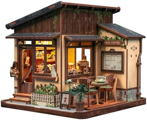 Cutefun Book Nook Kits for Adults, DIY Miniature House Kit Coffee Shop by Cutefun