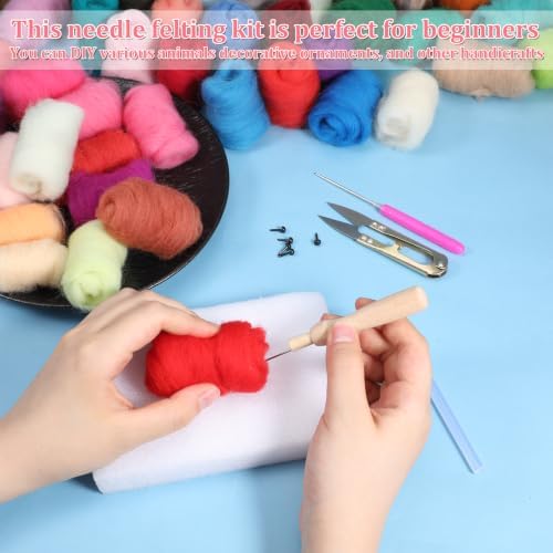 MySHUCE 72 Color Needle Felting Kit, Wool Felting with Needle Felting Tools - Image 6