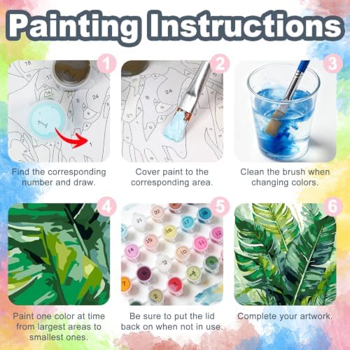 Kalonyth Plants Framed Paint by Numbers Kit for Adults Beginner 8x12 inch - Image 6