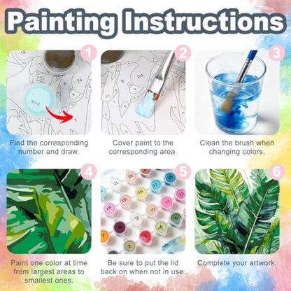 Kalonyth Plants Framed Paint by Numbers Kit for Adults Beginner 8x12 inch - Image 6