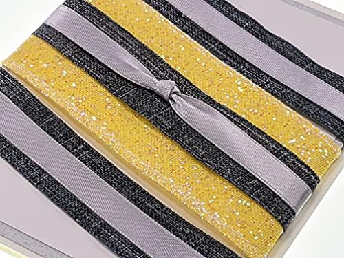 DIY Greeting Card Kit - Ribbon Cards - Handmade DIY Card Kits - Craft Kits for Kids & Adults - Card Making Kit, Thank You & Birthday Cards - Card Kit for 10 Project Card (Illuminating Ultimate Gray) - Image 6