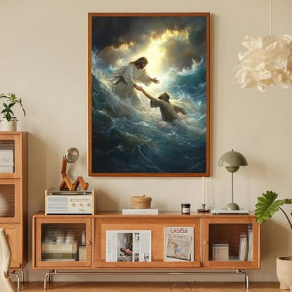 Jesus Paint by Numbers Kit for Adults Framed Canvas 12X16 in, Frameworkless - Image 5