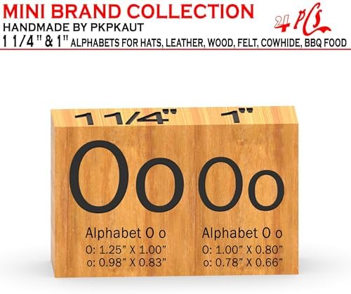 4Pcs Letters Branding Iron for Wood, Leather Branding Stamp (O o) - Image 2