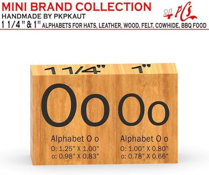 4Pcs Letters Branding Iron for Wood, Leather Branding Stamp (O o) - Image 2