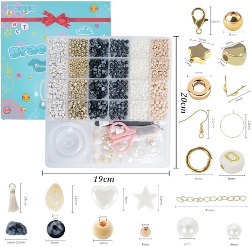Jewelry Making Supplies Kit, Bracelet Making Kit, Natural Stone Beads - Image 3