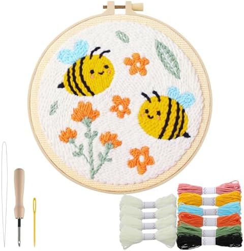 Punch Needle Kit Adults Beginner, Step-by-Step Guide & Video by Biubee