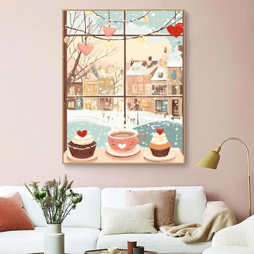 ZRIZQ Paint by Numbers Kit for Adults Beginner,Winter Landscape,16x20 - Image 3
