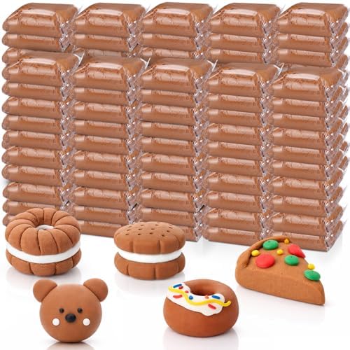 Air Dry Clay Bulk, Modeling Clay for Kids, 100 Pcs, Brown by VioraWhite