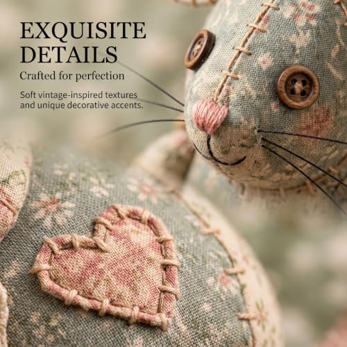 Odetina Patchwork Mouse DIY Sewing Kit, Handmade Craft Ornament Set (B2) - Image 6