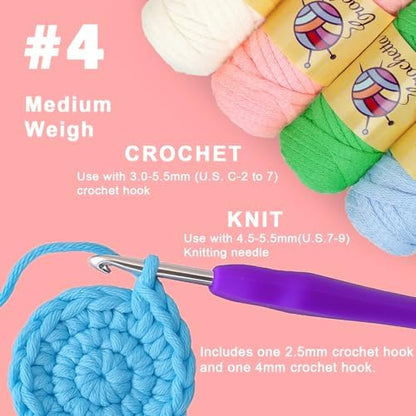 Crochetta Crochet Kit for Beginners, Crochet Kits with Step-by-Step Video Tutorials, Learn to Crochet Animal Kit for Adults Kids, DIY Craft Knitting Supplies, Monkey Amigurumi Gift(40%+ Yarn) - Image 2