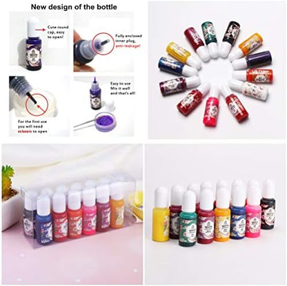 200ML Crystal Clear UV Resin Sunlight Curable 18 Molds 28 Dyes (Metallic & Normal) 17 Bezels 36 Holographic Decorations, Resin Kit for DIY Crafts Jewelry Making Rings Bracelets Pendants Earrings - Image 5