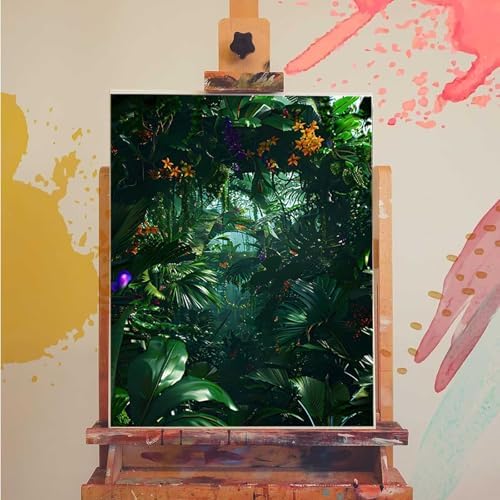 Plant Paint by Numbers Kit for Adults Leaf Paint by Numbers, DIY Acrylic Watercolor Oil Painting Kits for Adults Beginners with Brushes, Hobbies for Women for Home Wall Decor, Gifts 28x38 in I-48 - Image 3