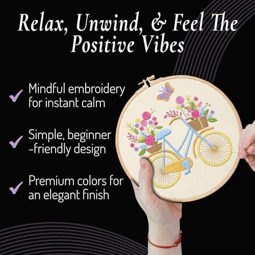 Unwynd Embroidery Kit Floral for Adults and Beginners, Cross Stitch Crafts - Image 4