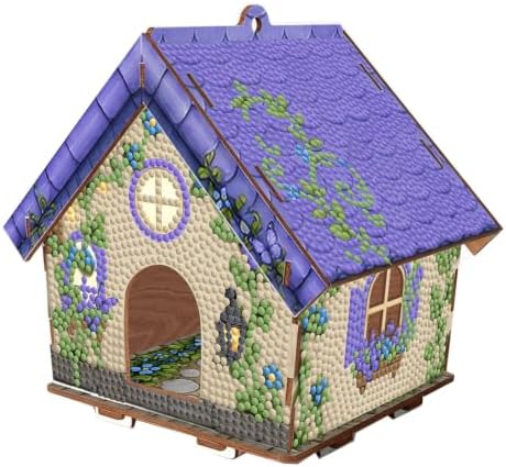 FRANDEK DIY Wooden House Diamond Art Painting Kit for Adults (Lavender) by FRANDEK