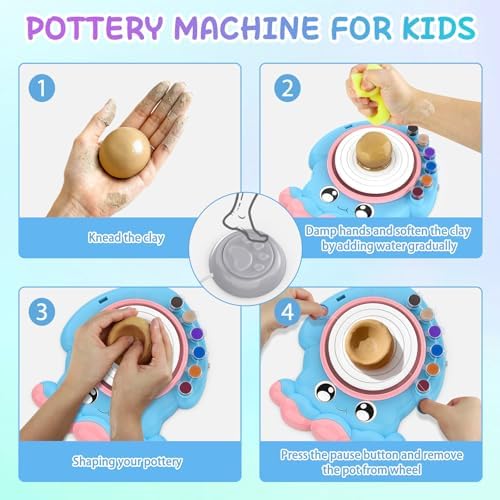 Pottery Wheel for Kids, Complete Pottery DIY Art & Craft Toy for Kids 6+ - Image 4