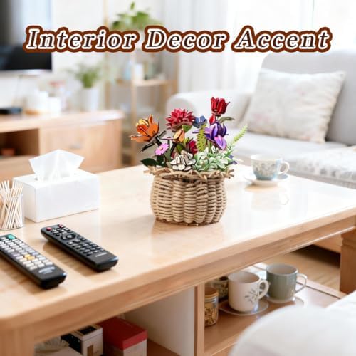 Insgen Ever-Blooming Wooden Bouquet Building Set, 3D Wooden Flower Kit - Image 6