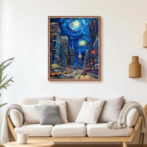 PHANTASYART City Paint by Numbers Kit for Adults 16x20inch - Image 2