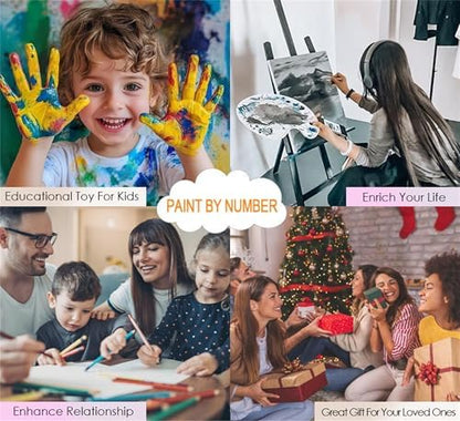 NZNANCHU Paint by Number for Adult,DIY Painting Kits for Adults,Color by Numbers,Water Paint by Number Canvas Crafts Watercolor for Beginners Hoom Decor (Jesus2) - Image 5
