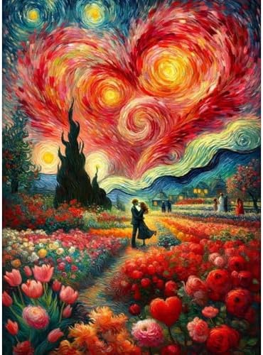 koemhxb Paint by Numbers Kit for Adults Beginners, Romantic Garden Scene, Adult Paint by Numbers on Canvas, DIY Acrylic Painting Crafts for Home Decor (16x20inch) by Koemhxb