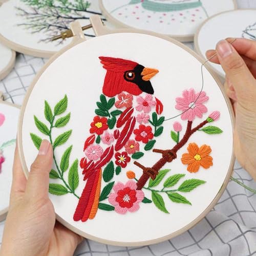 Louise Maelys Cardinal Embroidery Kit, Cross Stitch Kit for Beginne - Image 4