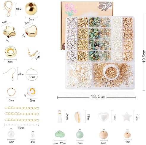 Xylise Jewelry Making Supplies Kit Natural Stone Beads for Irregular Natural Stone with for DIY Craft Bracelet Necklace Earrings for Adults (Amazonian) - Image 3