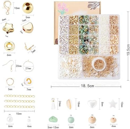 Xylise Jewelry Making Supplies Kit Natural Stone Beads for Irregular Natural Stone with for DIY Craft Bracelet Necklace Earrings for Adults (Amazonian) - Image 3