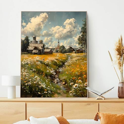 xcemhil Landscape Paint by Numbers Kit for Adults Beginner, Landscape Paint by Numbers for Adult, Acrylic Paint by Number Kits Suitable for Home Wall Art Decor Gifts - 16x20 Inch - Image 2