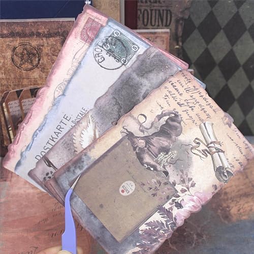 Diuhofart Scrapbooking Supplies Kit, Vintage Magic Scrapbook Kit for Bullet Junk Journal, Stationery, A6 Line Notebook, DIY Journaling Supplies, Birthday Craft Gift for Adults Women - Image 6