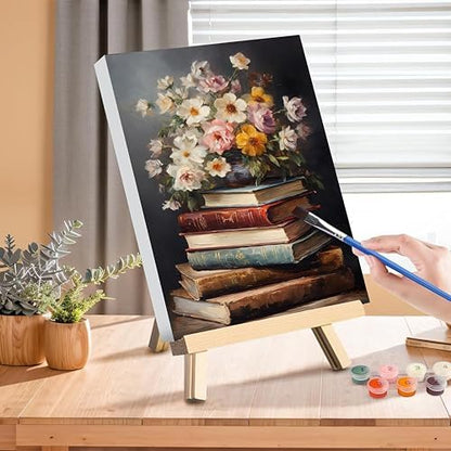 Book Paint by Numbers for Adults with Framed Canvas - with Wooden Easel - Image 3